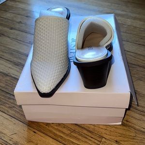 JustFab woven mule, western